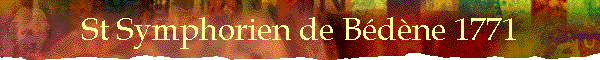 St Symphorien de B�d�ne 1771